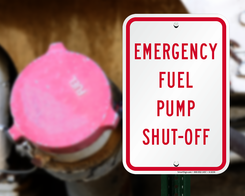 Gas Shut Off Signs, Fuel Safety Signs & More Online