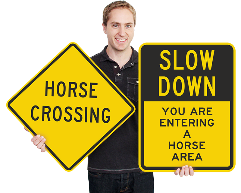 Horse Crossing Signs