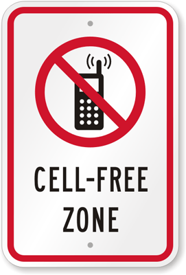 No Cell Phones Sign, Cellular Phones Prohibited Sign Online, SKU: K-7301