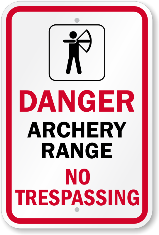 Archery Range Signs Free Shipping from CampGroundSigns