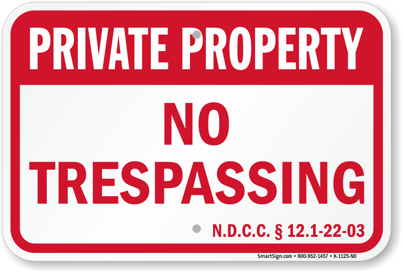 North Dakota No Trespassing Signs north-dakota-no-trespassing-signs