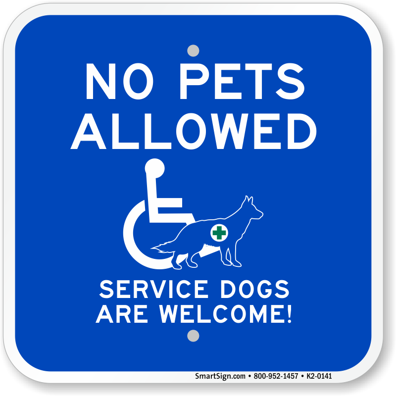 Free Printable Service Animal Signs Printable Templates