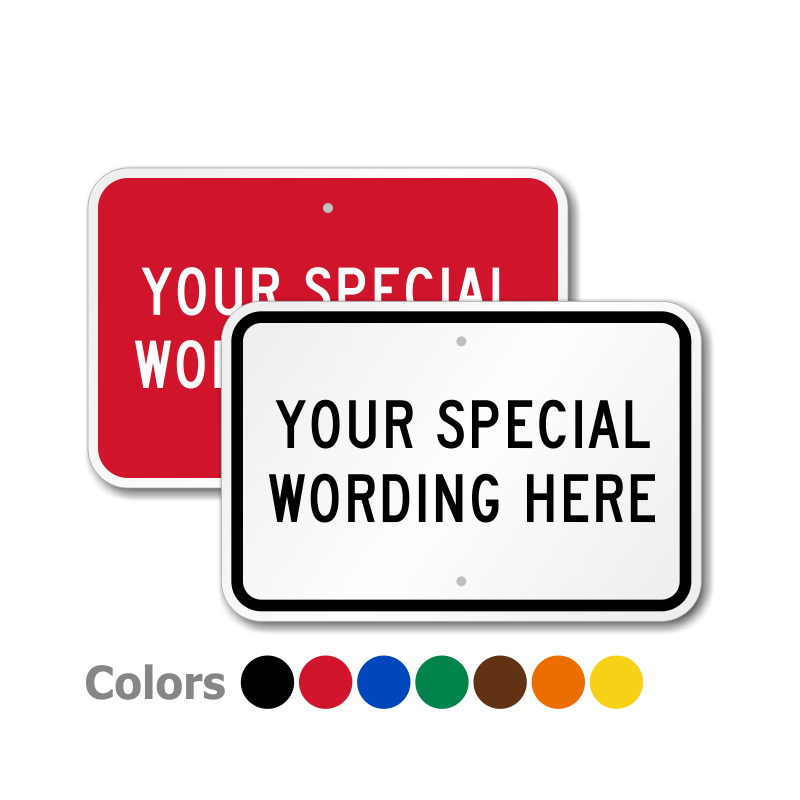 Custom Aluminum Metal Signs SmartSign Ships Free