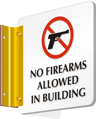 firearms signs sign sided building allowed concealed se 2005 wisconsin double workplace graphic two weapon prohibited mydoorsign