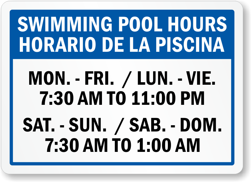 public pool hours