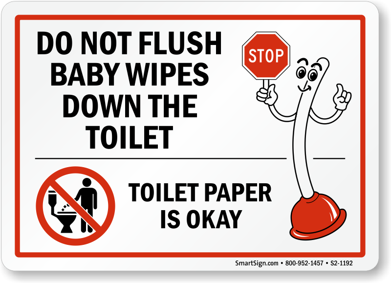 Do Not Flush Signs