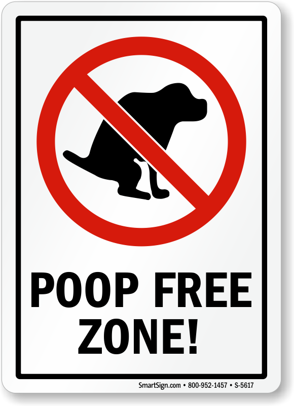 No Dog Poop Signs