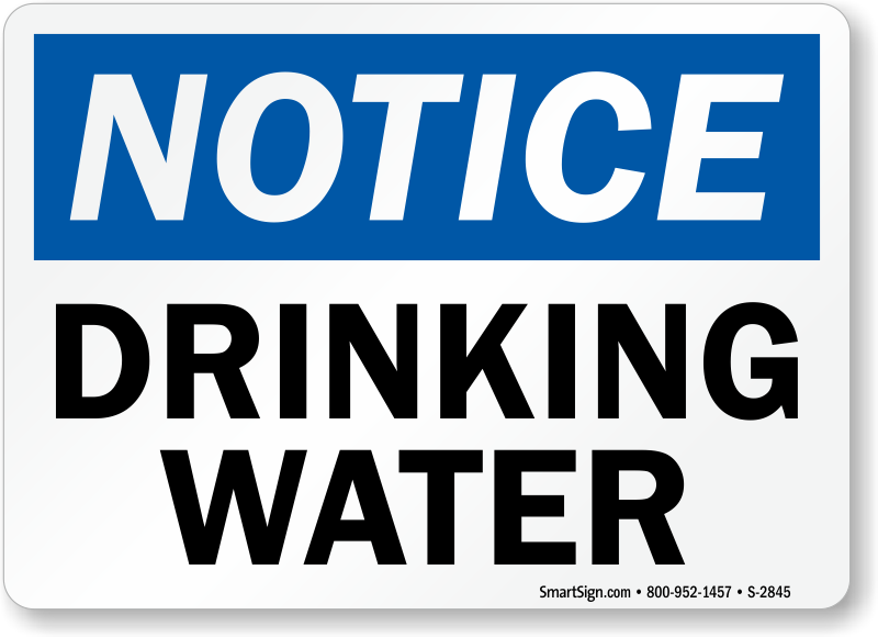 Potable Water And Fresh Drinking Water Signs Free Shipping