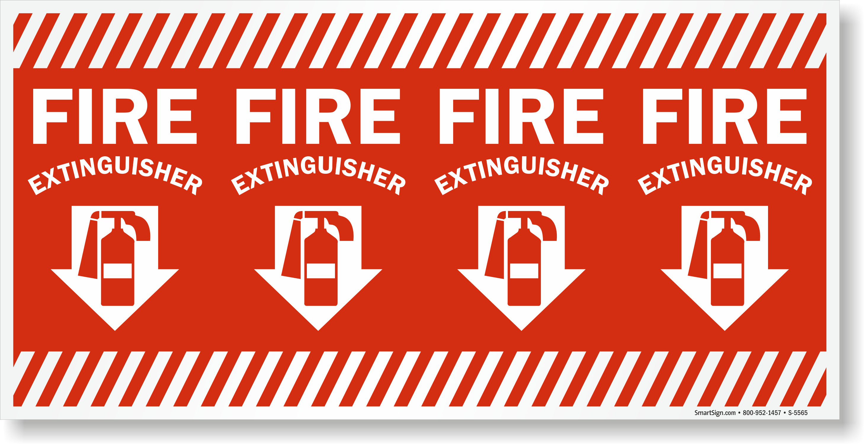 Wrap Around Fire Extinguisher Location Signs