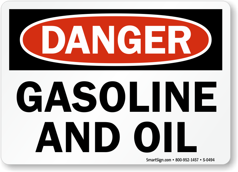Gasoline Signs Gasoline Safety Signs
