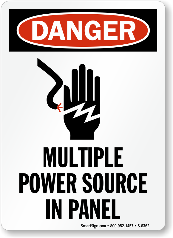 Multiple Power Source Signs