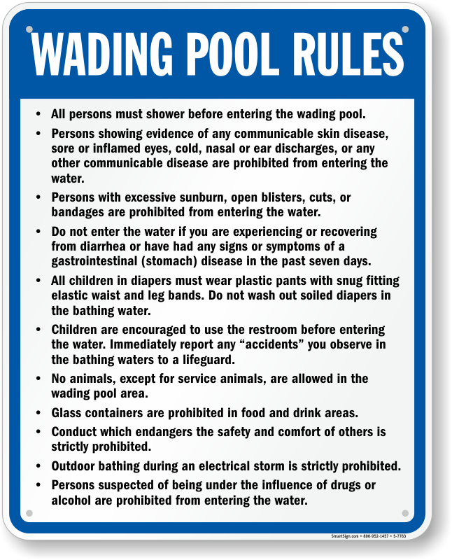 New Jersey Swimming Pool Signs