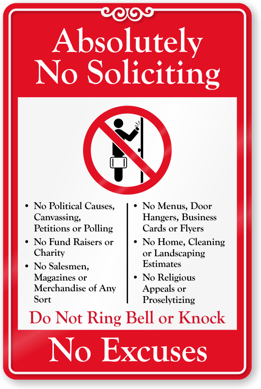 Free Printable No Soliciting Sign Printable Blank World
