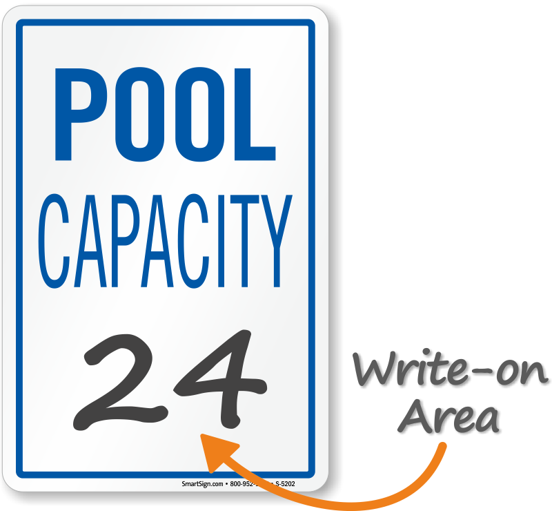 Pool And Spa Capacity Signs Do Not Exceed Pool Occupancy Limit