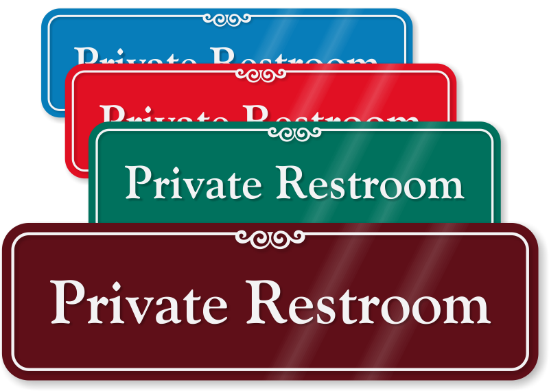 Showcase™ Wall Sign And Private Restroom Sign Sku Se 2672 