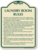 Laundry Room Rules Signature Sign, SKU K20548