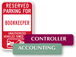 Cashier and Accounting Signs