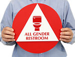 California Gender Neutral Restroom Door and Wall Sign Kits