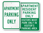 Apartment Parking Signs