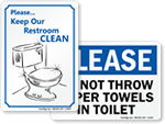 Bathroom Hygiene Signs