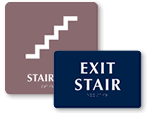 ADA Braille Stair Signs