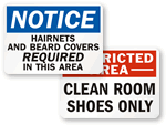 Cleanroom Signs