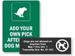 Customizable No Dog Signs