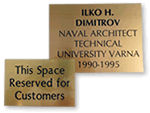 Custom Engraved Brass Signs