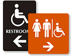 Directional Bathroom Signs