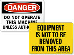 Do Not Operate Machine Signs