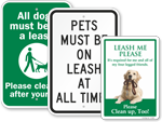 Leash Required Signs