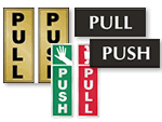 Push Pull DiamondPlate™ Signs