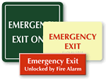 Emergency Door Signs