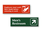 Engraved Restroom Signs