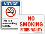 Facility No Smoking Signs