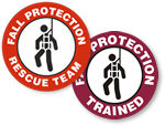 Fall Protection Hard Hat Stickers