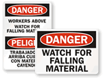 Falling Material Signs