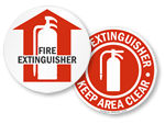 Fire Extinguisher Floor Signs