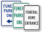 Funeral Entrance Signs