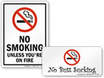 Funny No Smoking Signs and Labels