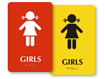 Girls Bathroom Signs