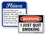 Funny No Smoking Signs | Humorous No Smoking Signs