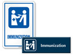 Immunization Door Signs