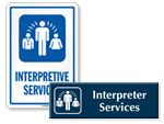 Interpretive Services Door Signs