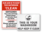 Keep Restroom Clean Signs