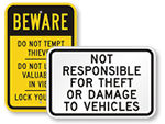 Lock Your Car Signs