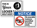 Locker Room Signs