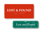 Lost and Found Signs - Location Signs