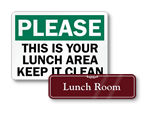 Lunch Room Signs