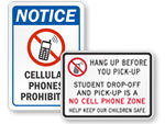 No Cell Phones Signs